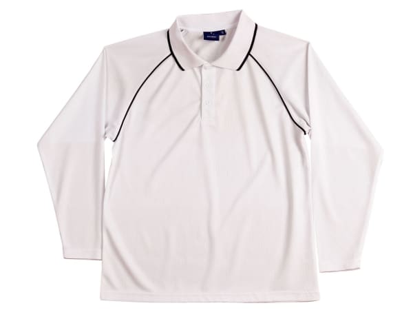 CoolDry Raglan Long Sleeve Contrast Polo