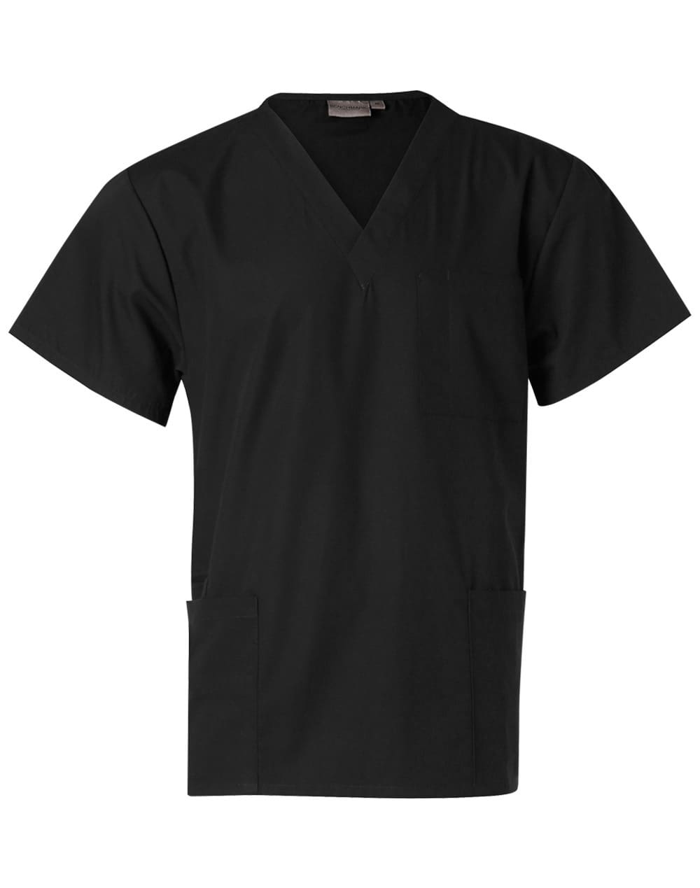 MENS V-NECK CONTRAST TRIM SCRUB TOP