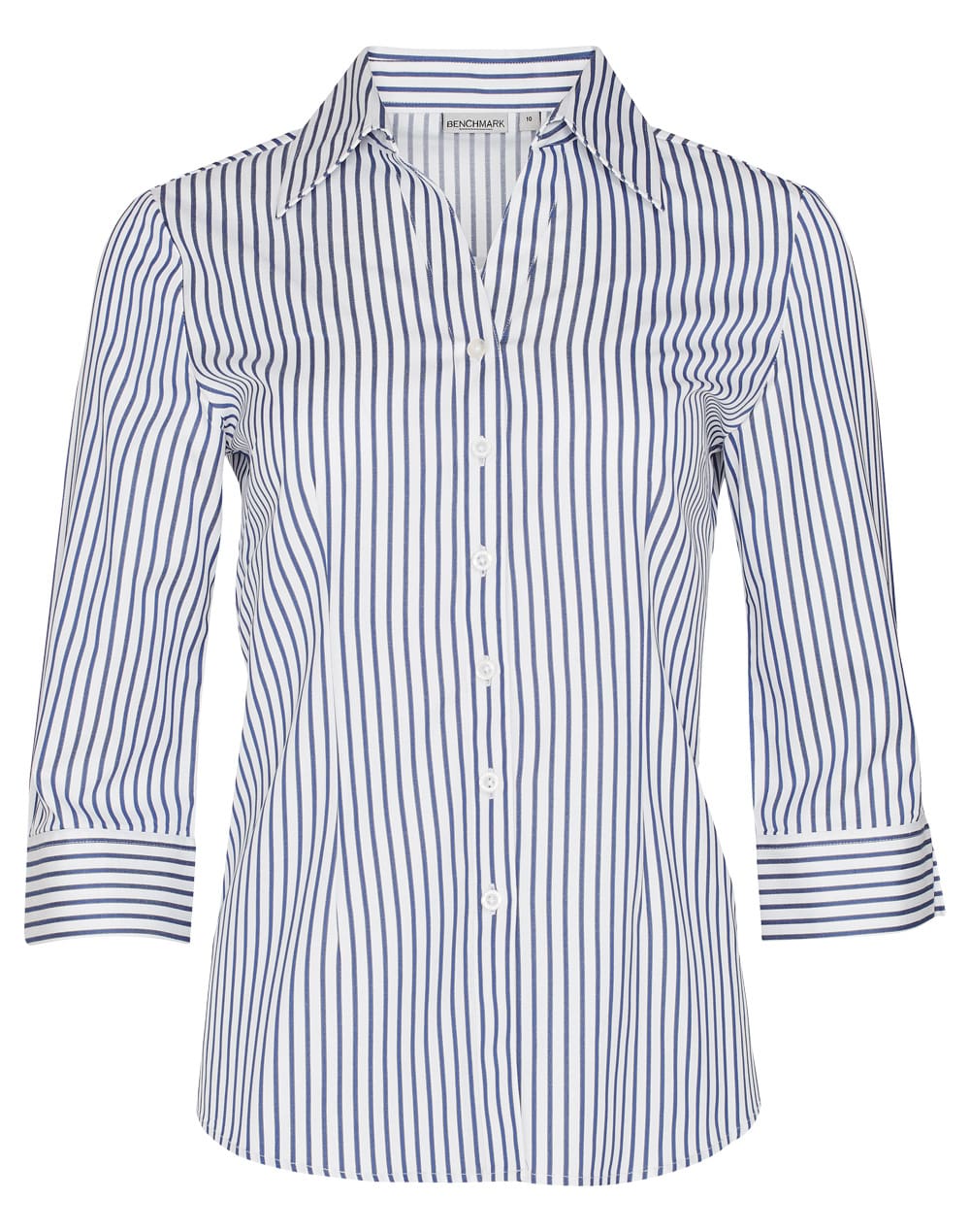 Women’s Executive Sateen Stripe 3/4 Sleeve Shirt