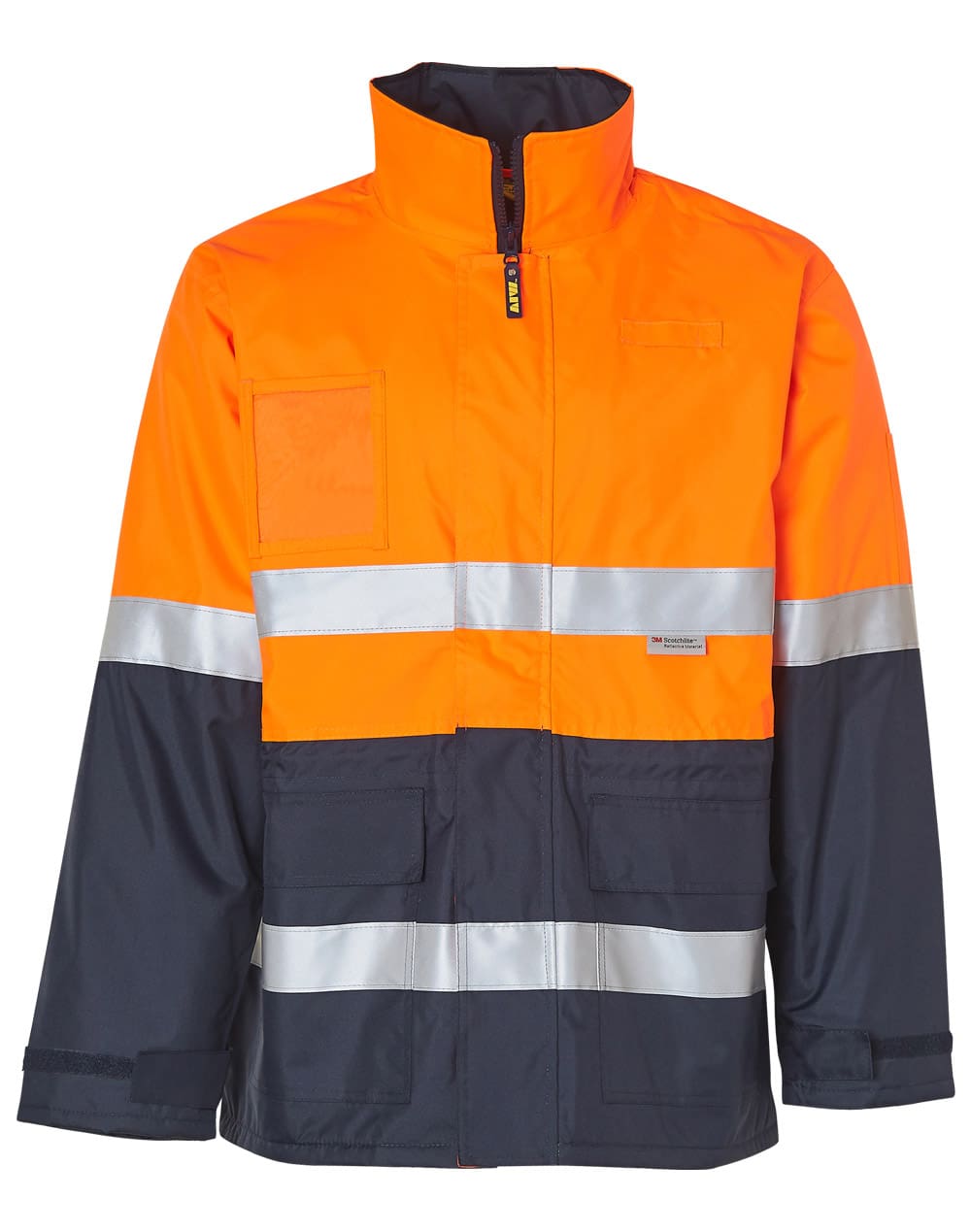 HI-VIS LONG LINE JACKET POLAR WITH FLEECE LINING