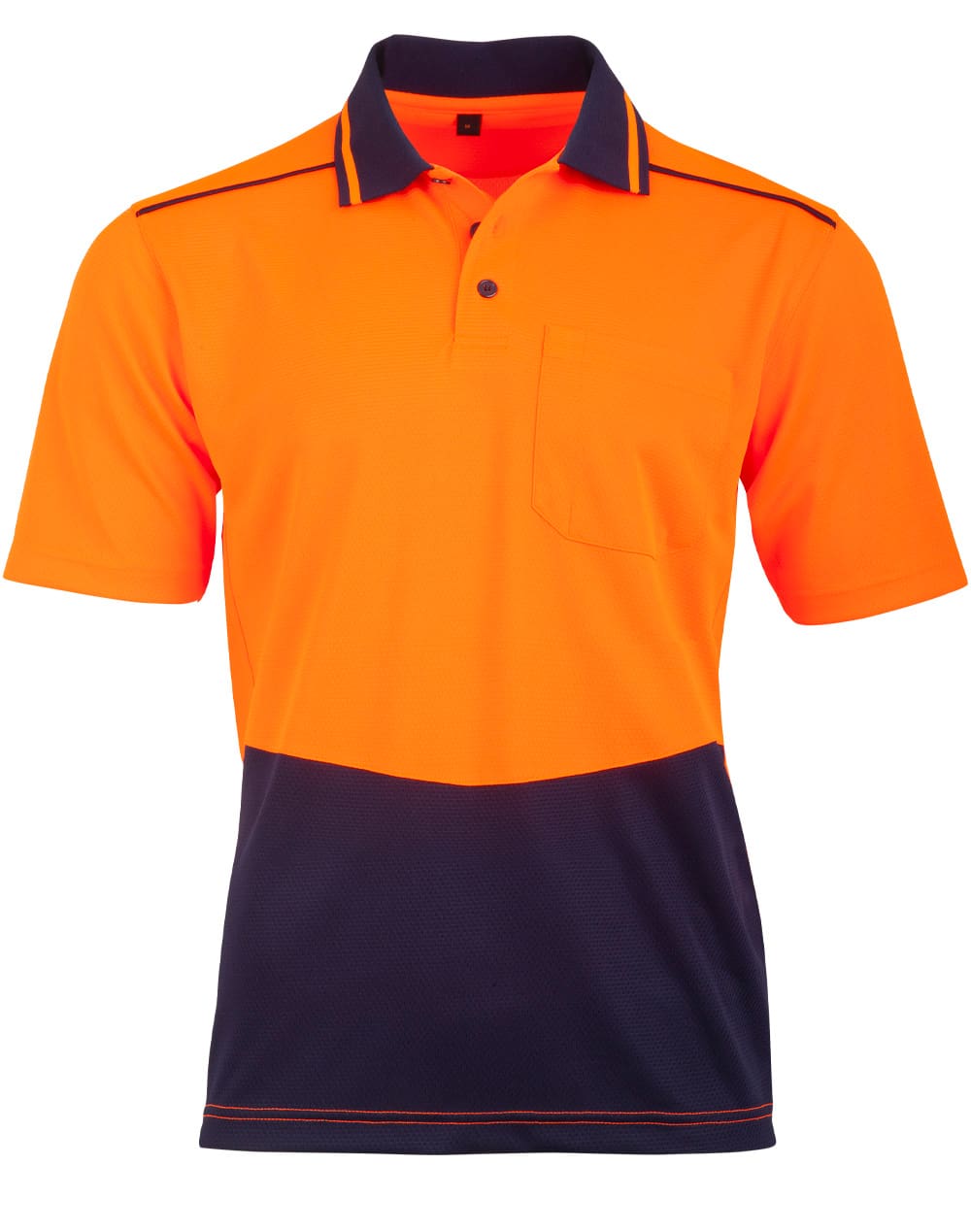 UNISEX HI-VIS BAMBOO CHARCOAL VENTED SS POLO